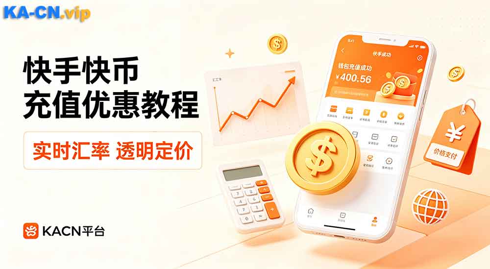 海外快手快币充值省钱教程，实时汇率模式优势讲解